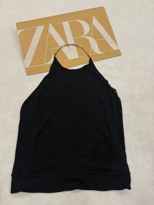 backless zara  golden ring neck top