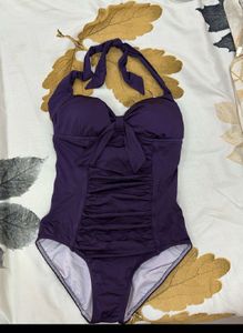 Elegant Plum One-Piece Swimsuit