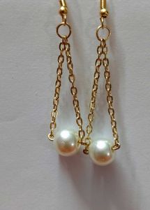 Pearl &amp; Gold Tone Earring Set 3