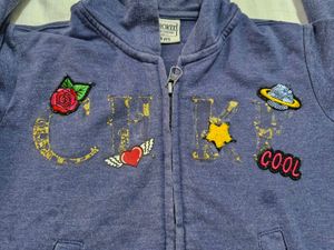 Used Cropped Zip Up Hoodie 8-9y