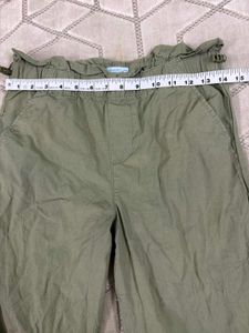 Dragon Embroidered Olive Green Cargo Pants