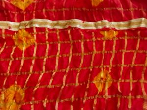 Vibrant Red Bandhani Dupatta