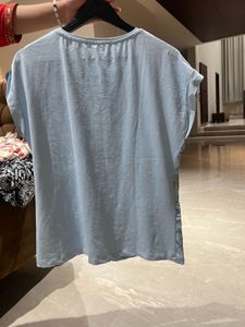 Light Blue Floral Print "Be You" T-Shirt