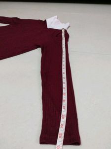 maroon top