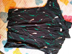 Black Abstract Print Shirt