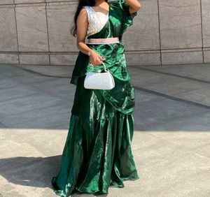 indo western saree along with blouse