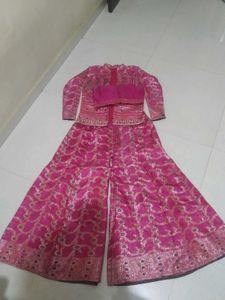 Vibrant Pink Flaired Sharara Set