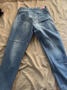 Light Wash Wide Leg Jeans, mom fit jeans
