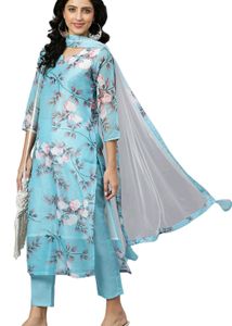 Floral Kurta Set With Pant Nd Dupatta