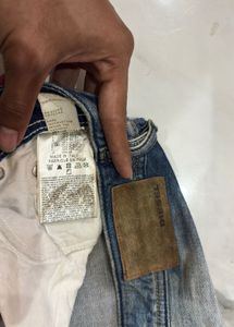 Diesel Men's Blue Denim Vintage Bootcut Jeans