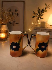 Artistic Floral Ceramic Mugs