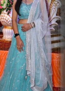 beautiful lancha with blouse and duppata