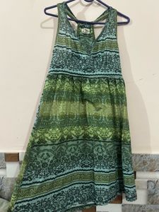 Boho Print V-Neck Tank Dress