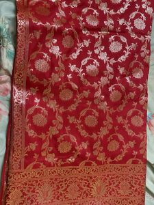 Elegant Red Banarasi Silk Saree