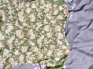 Beautiful Green Floral Print Kurta Set