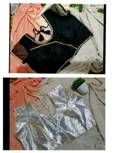 Combo Of 2 Women's Blouse ( Black/Silver)