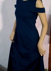 Elegant Navy Blue Evening Gown🪻