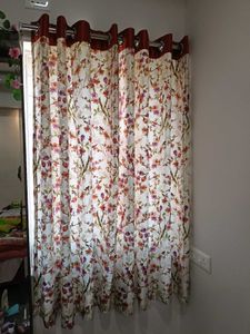 Floral Print Curtains set of 3,freebie with this