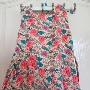 Girls High Low Floral Party Dress With Tulle