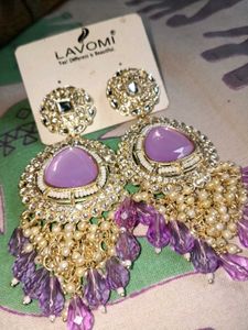 Elegant Lavender Drop Earrings