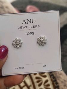 92.5 silver Flower Stud Earrings with pearl locks