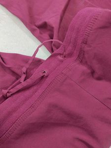 Maroon Wide Leg Casual Pants