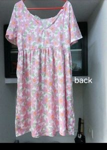 Pink Floral Tie-Front Dress