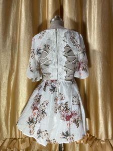 Floral Print Fit and Flare Dress