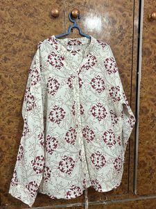 Cream Floral Print Blouse