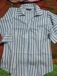 Striped Button-Up Shirt