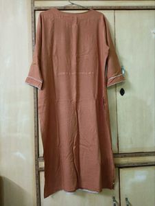 Emperus Women's Rust Brown Kurta Set | XL