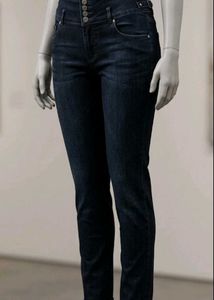 Dark Wash High-Waisted Jeans
