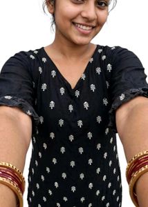 Stylish Black Kurta with Silver Embroidery
