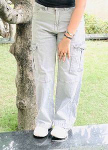 Stylish Grey Cargo Pants