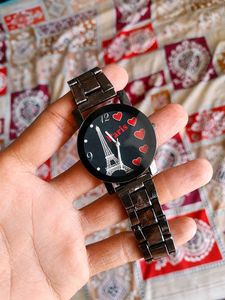 Paris Eiffel Tower Heart Watch