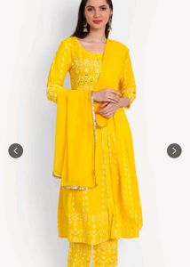Elegant Yellow Kurta Set with Dupatta