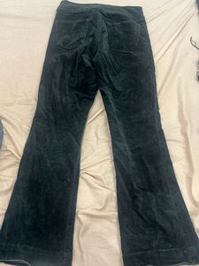 Y2k Flared Corduroy Pants with Ripped Detail