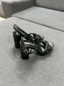 Black Block Heel Sandals