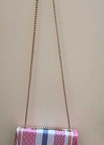 Stylish Striped Clutch Bag