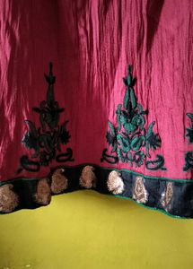 Crushed Zaria work ethnic kurta