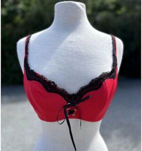 Red & Black lace Bra