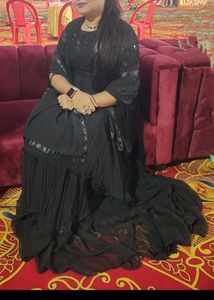 Elegant Black Sequined Ethnic lehenga