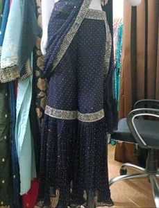 Elegant Black Embroidered Lehenga Choli