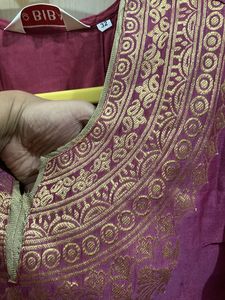 BIBA Brand ** Silk Elegant Onion Colour Kurta