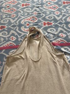 H&amp;M Linen Halter Neck Dress