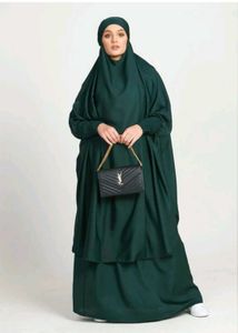 Elegant Green jilbab Abaya Gown