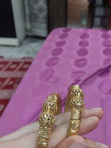 Ornate gold Tone Bangles