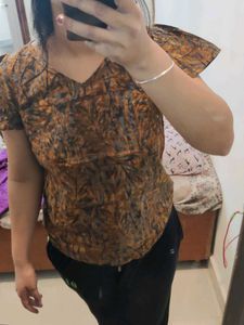 Stylish Printed V-Neck Top