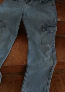 Men's Baggy Denim Cargo Jeans perfect for 12 to 15