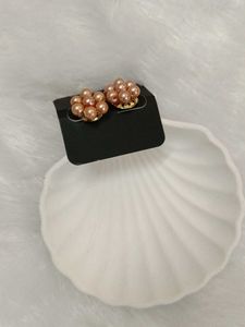 Elegant Faux Pearl Cluster Earrings